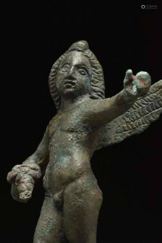 ROMAN BRONZE CUPID FIGURINE