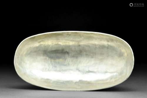 SASANIAN SILVER BOAT-SHAPED BOWL