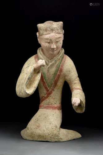 CHINESE HAN DYNASTY TERRACOTTA COURT LADY - TL TESTED