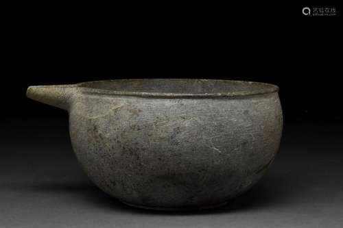 VERY FINE BACTRIAN POURING STONE VESSEL