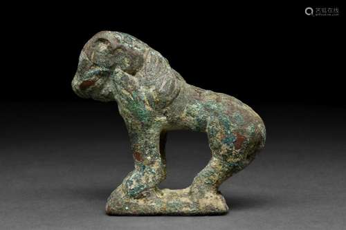 SELJUK BRONZE LION FIGURINE