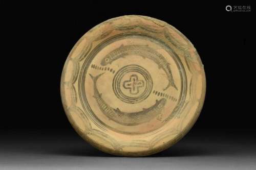 INDUS VALLEY TERRACOTTA PLATE WITH FISH