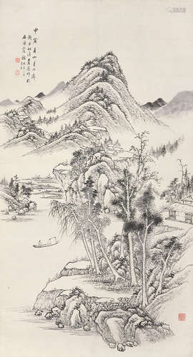 苍崖 清 山水