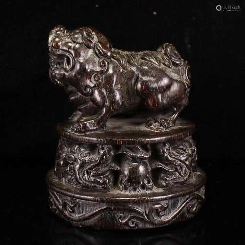 Vintage Ox Horn Lucky Lion Seal