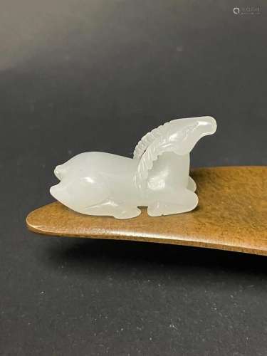 Chinese Natural Hetian Jade Fortune Sheep Pendant