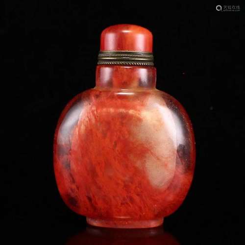 Vintage Chinese Crystal Snuff Bottle