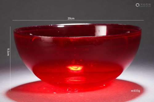 Red Glassware Bowl