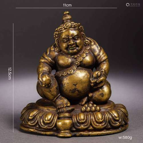 Gilt-Bronze Statue of Jambhala