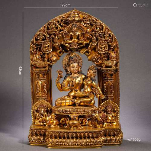 Gilt-Bronze Statue of Guanyin