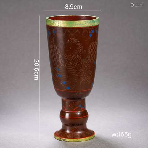 Cinnabar Lacquer Liquor Vessel