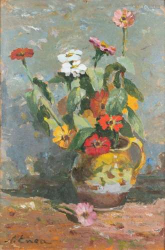 Nicu Enea,<br />
Romanian 1897-1960 - <br />
<br />
Flowers ...