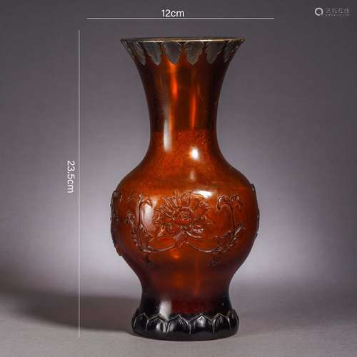 Citrine Glass Baluster Vase