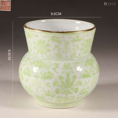 Painted Glassware Baoxiang Flower Water Pot