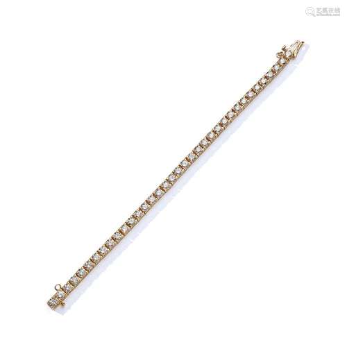 A diamond line bracelet