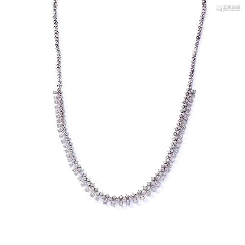 A diamond fringe necklace