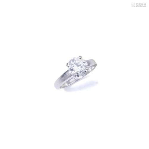 A diamond single-stone ring