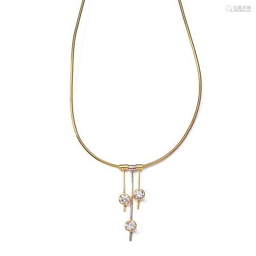 A diamond pendant necklace