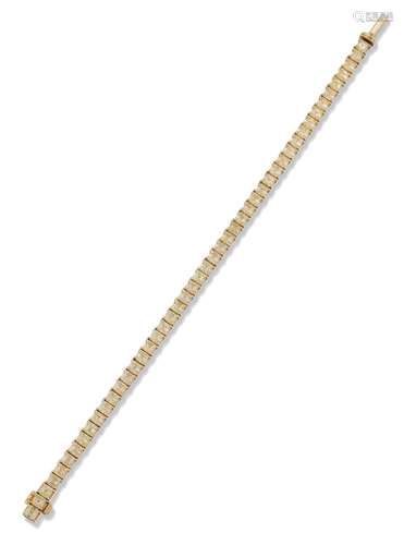 A fancy colour diamond bracelet