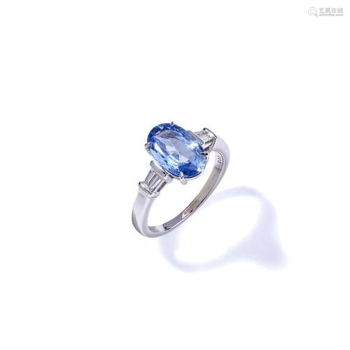 A sapphire and diamond ring