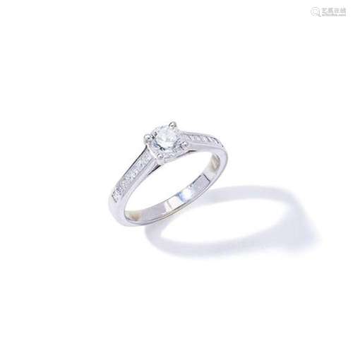 A diamond single-stone ring