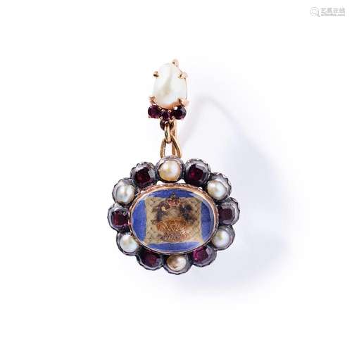 A 17th century  Stuart crystal  pendent brooch, circa 1680