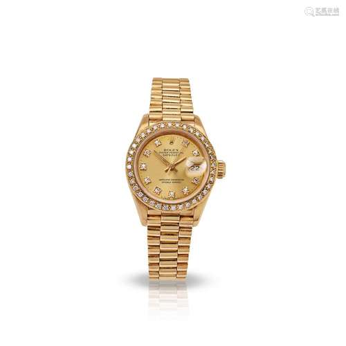 Rolex: A diamond-set wristwatch