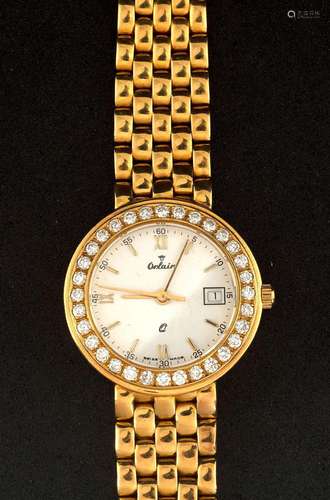 Montre pour dame en or jaune 18 carats de marque Orlain sert...