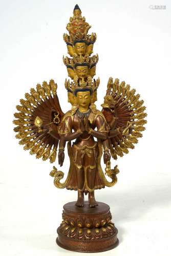 "Avalokiteshvara debout sur une fleur de lotus", d...