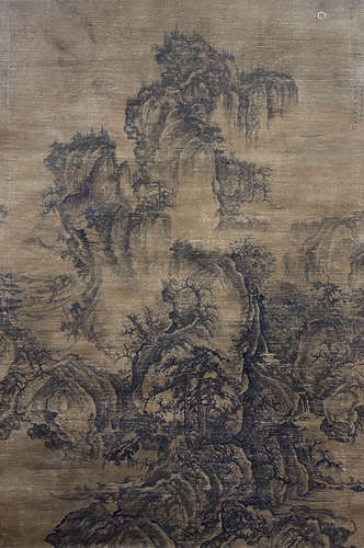 钱贡 山水 立轴 纸本