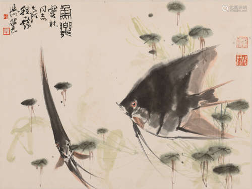 程十发 (1921-2007) 鱼乐