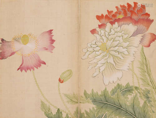 邹一桂 (1686-1772) 花卉二帧