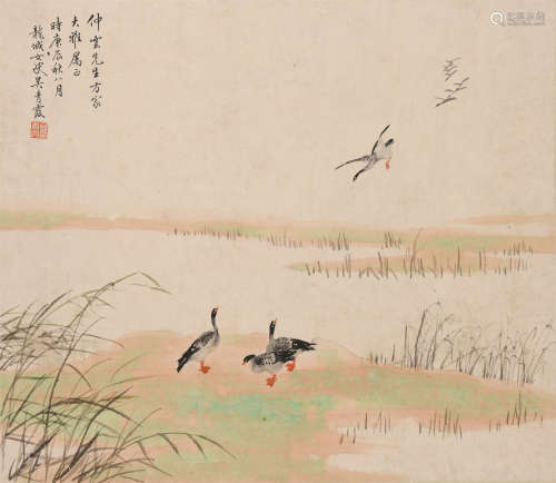 吴青霞 (1910-2008) 芦雁