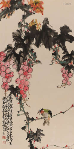 赵少昂 (1905-1998) 翠鸟图