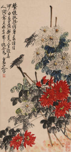 王震 (1967-1938) 花鸟