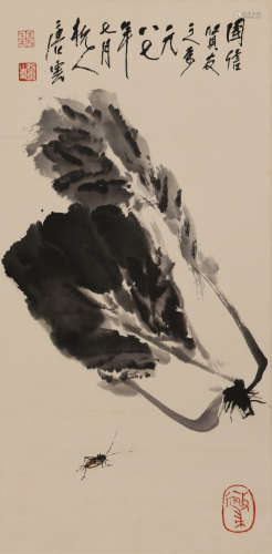 唐云 (1910-1993) 白菜草虫