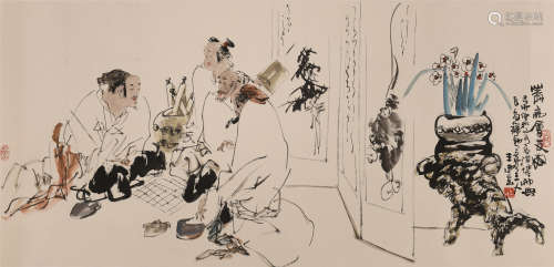 王西京 (b.1946) 萧斋会友图