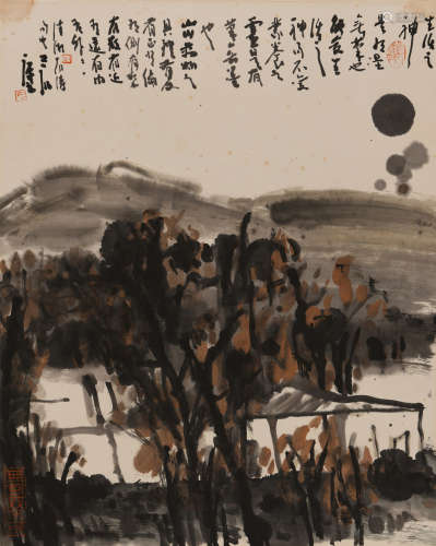 曾密 (b.1935) 山水