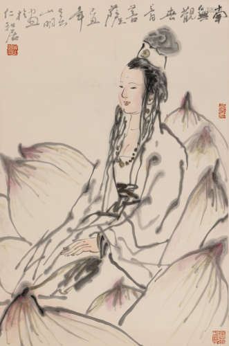 吴山明 (b.1941) 观音