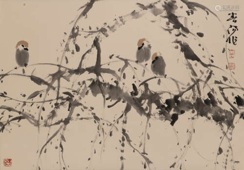霍春阳 (b.1946) 麻雀