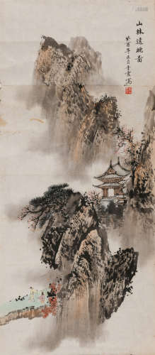 李震 (b.1975) 山林远眺图