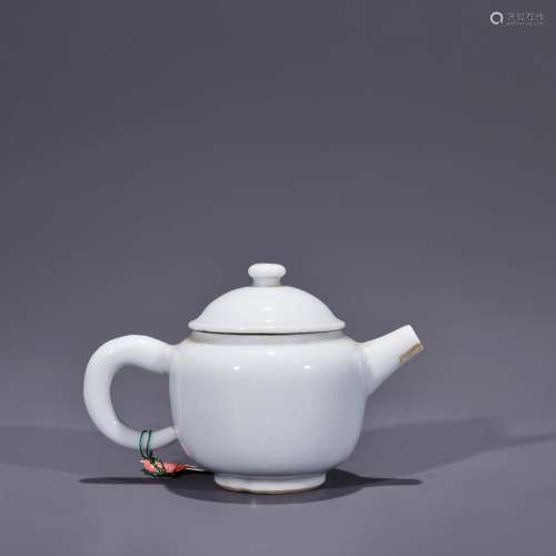 清早期  白釉小茶壶