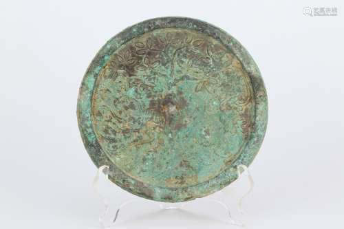 舊藏  花紋青銅鏡