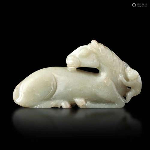 A jade and russet horse, China, Qing Dynasty