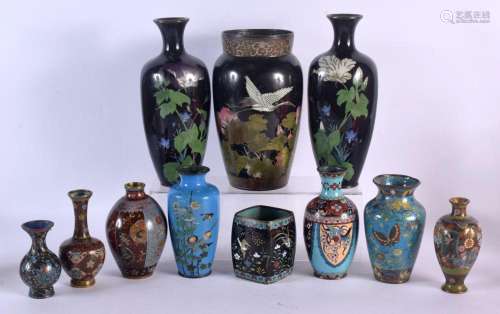 A COLLECTION OF 19TH CENTURY JAPANESE MEIJI PERIOD CLOISONNE...