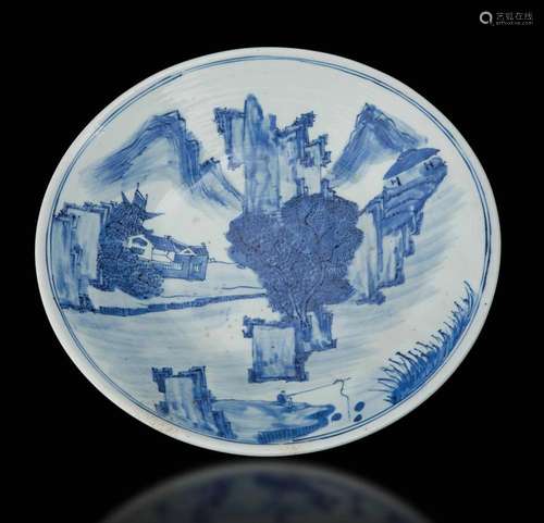 A porcelain plate, China, Qing Dynasty