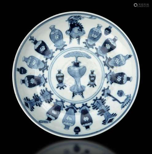 A porcelain plate, China, Qing Dynasty