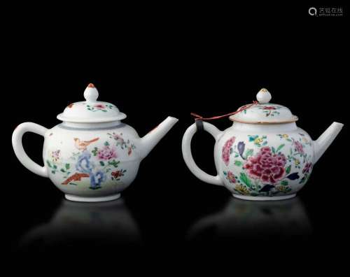 Two Famille Rose teapots, China, Qing Dynasty