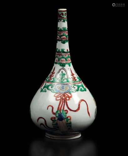 A Famille Verte vase, China, Qing Dynasty
