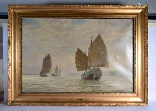 Vilh Arnesen (19th/20th Century) Oil on canvas, Chinese Shan...