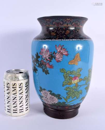 A FINE 19TH CENTURY JAPANESE MEIJI PERIOD CLOISONNE ENAMEL V...